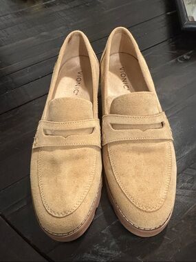 Vionic Women’s Tan Suede Penny-Style Slip-Ons